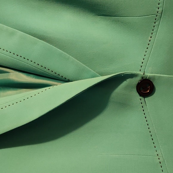 Tahari asl stunning turquoise jacket great for spring size 16 - Picture 2 of 3
